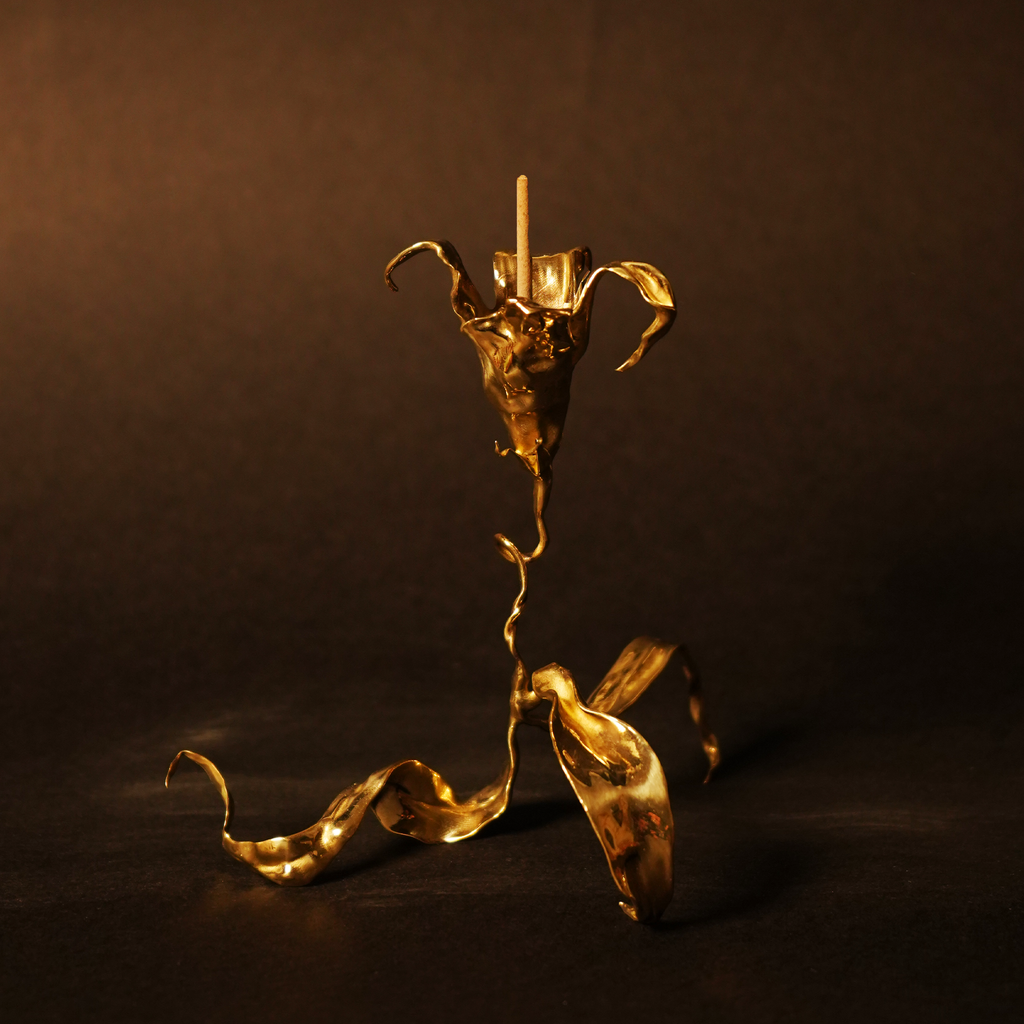 Brass Flower Incense Holder | Scenadu